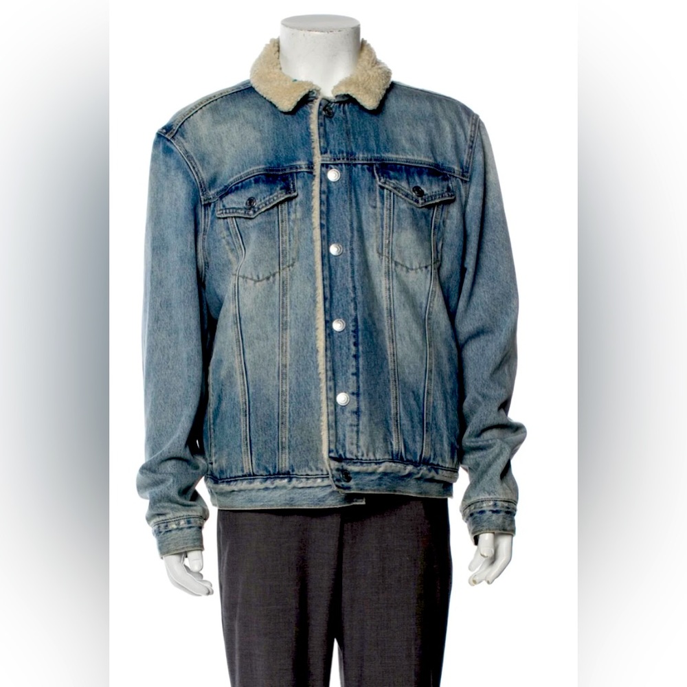 All Saints Sherpa Fully Lined Demin Jacket size XXL